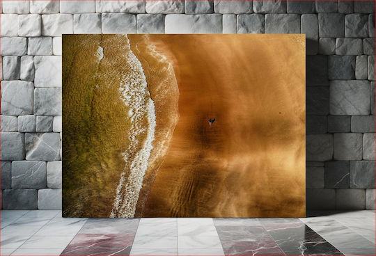 Lone Figure on the Beach Canvas