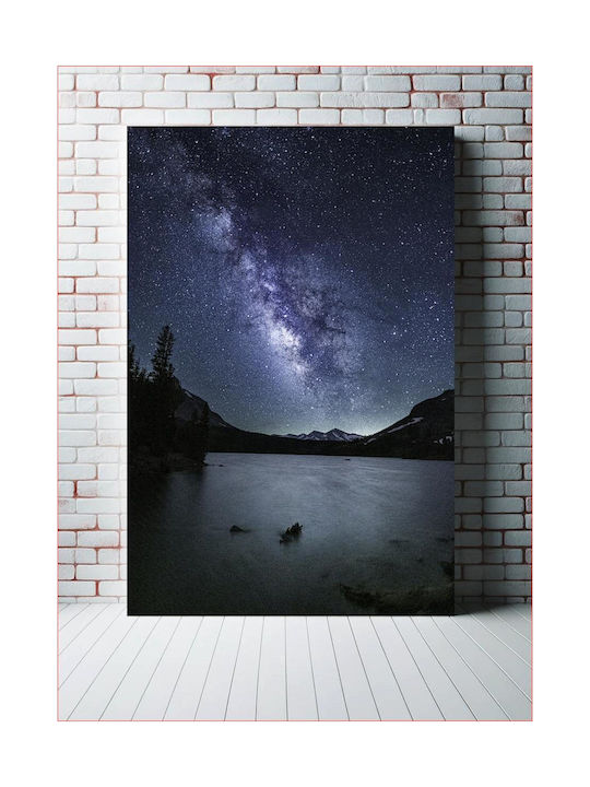 Πίνακας Starry Night Over A Lake Έναστρη Νύχτα Πάνω Μια Λίμνη 60x90