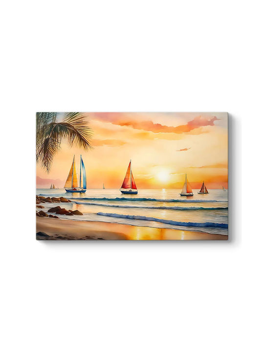 Megapap Tropical Sails At The Sunset Картина Платнен 100x70см