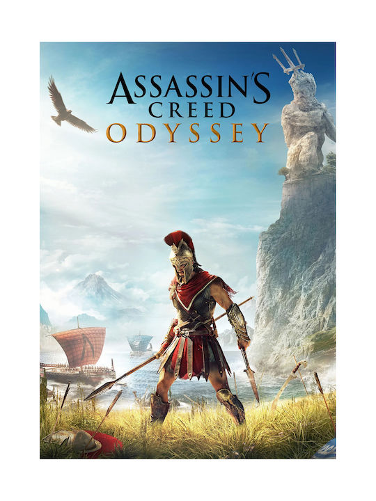 Gaming Poster Assassins Creed Odyssey Cover Gm2356 21cm X 30cm White Frame Pvc