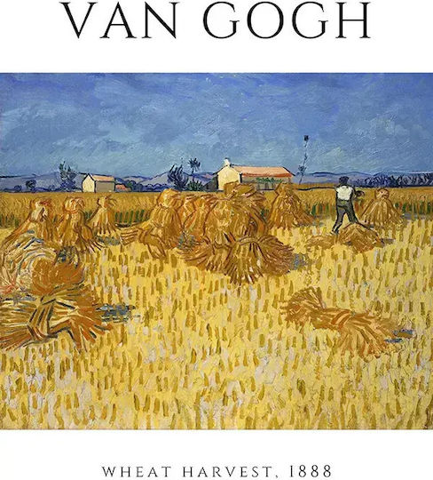 Van Gogh -wheat Harvest A Αντίγραφο του Van Gogh Ξύλινο