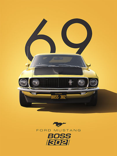 Ford Mustang Boss 302 Ξύλινο