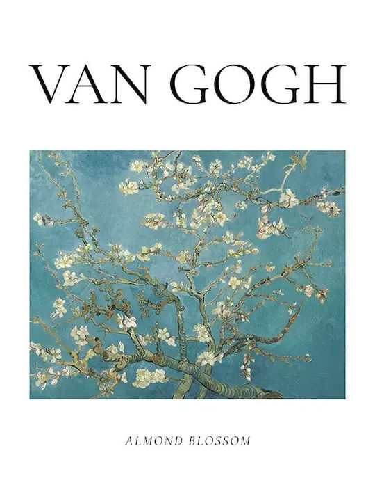 Poster Van Gogh Almond Blossom Art001 30cm X 40cm Κορνίζα Σκούρο Φυσικό Ξύλου Καφέ