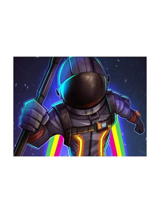 Gaming Poster Fortnite Rainbow Astronaut Death Gm036 30cm X 40cm Frame Dark Natural Wooden Brown