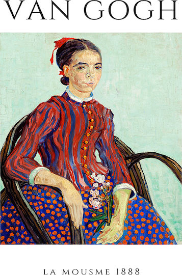 Poster Van Gogh La Mousme Art231 21cm X 30cm Λευκό Κάδρο Pvc