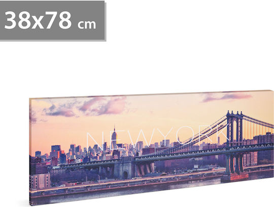 Decorative Led Painting "new York" 2 X Aa 38 X 78 Cm Decorative Led Painting "new York" 2 X Aa 38 X 78 Cm