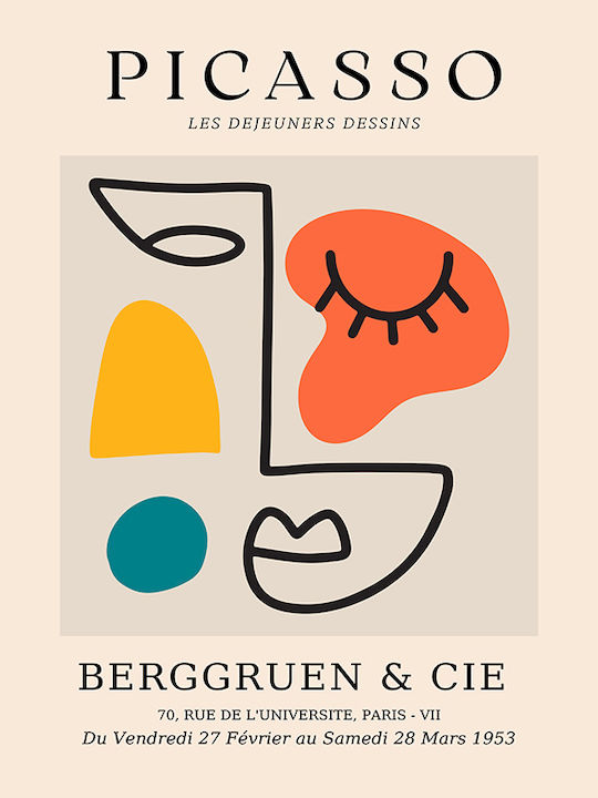 Poster Pablo Picasso Les Dejeurenes Dessins Art243 60cm X 90cm Black Wooden Frame