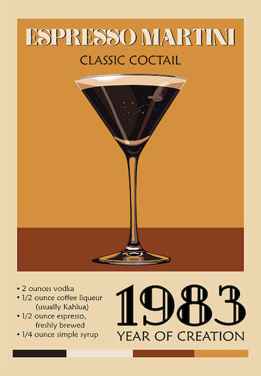 Vintage Espresso Martini Classic Cocktail P