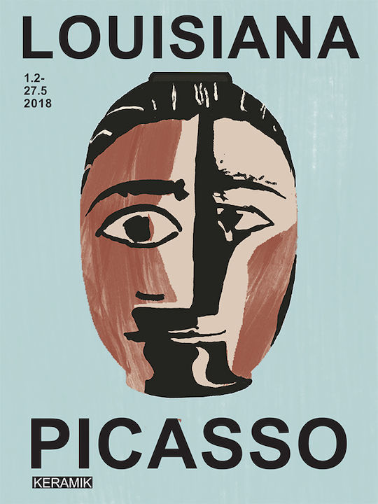 Poster Pablo Picasso Ceramics Tete De Femme Art246 21cm X 30cm White Frame PVC