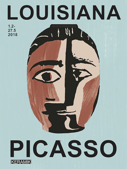 Poster Pablo Picasso Ceramics Tete De Femme Art246 21cm X 30cm Λευκό Κάδρο Pvc