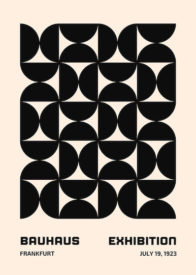Poster Bauhaus Exhibition 1923 Art268 60cm X 90cm Μαύρη Ξύλινη Κορνίζα