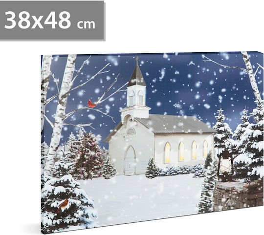 Winter Landscape Led Hanger 2 Aa Batteries 38 X 48 Cm 58473 Winter Landscape Led Hanger 2 Aa Batteries 38 X 48 Cm 58473