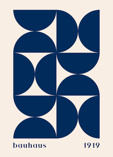 Poster Bauhaus Exhibition 1919 Art281 30cm X 40cm Premium Μαύρο Ξύλινο Κάδρο