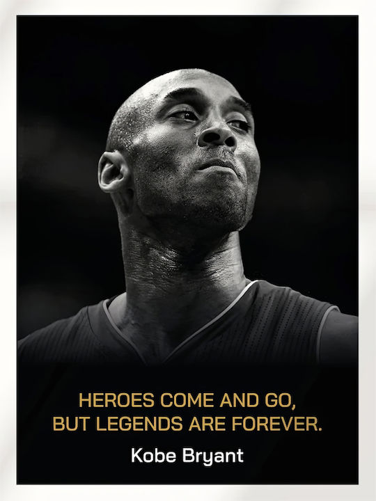 Poster NBA Kobe Bryant Snk289 30cm x 40cm Black Wooden Frame