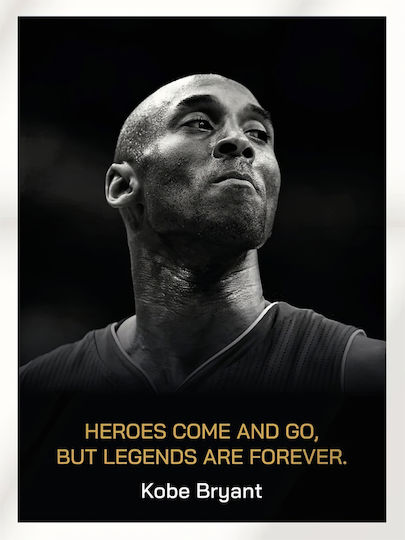 Плакат Nba Kobe Bryant Snk289 21см X 30см Бяла Рамка Pvc