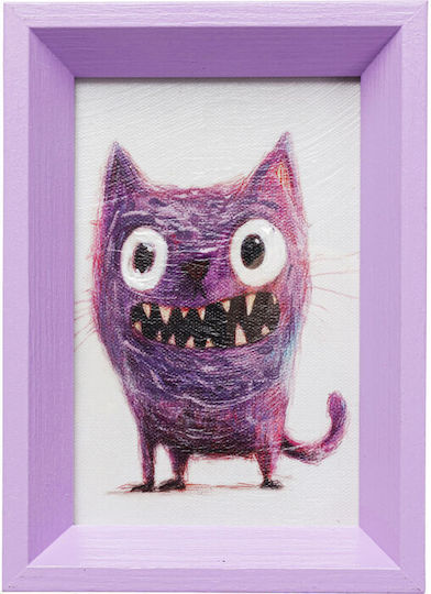 Gerahmtes Bild Mad Cat 13x18cm