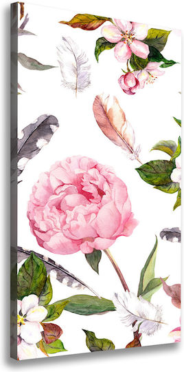 Πίνακας Τοίχου Καμβά Μόνιμη Διακόσμηση Λουλουδάτο Σχέδιο 50x100 Cm