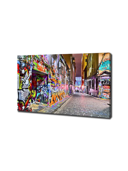Wandbild Segeltuch Hochwertiger Druck Buntes Graffiti 100x70 cm