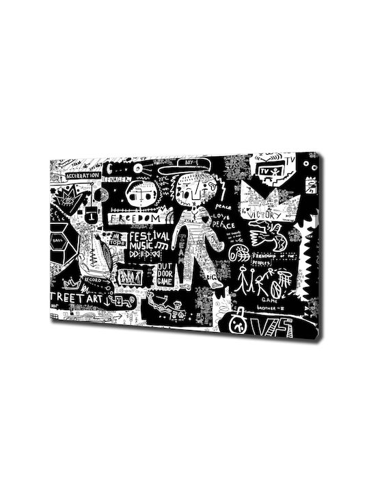 Canvas Painting Bedroom Aesthetic Decoration Graffiti 100x70 Cm