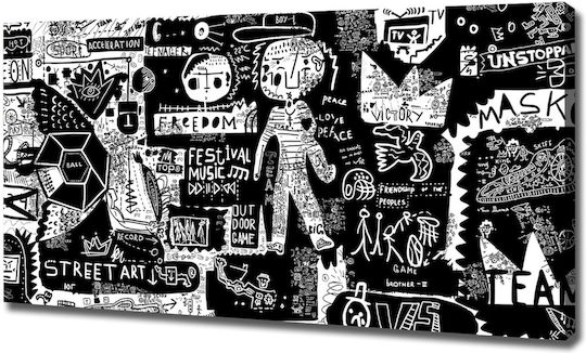 Canvas Painting Bedroom Aesthetic Decoration Graffiti 120x60 Cm