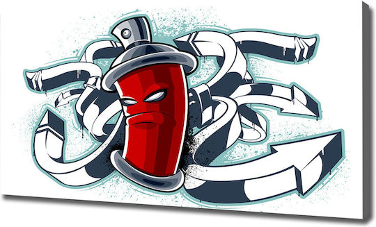 Wall Canvas Painting Designed Demanding Decoration Graffiti 120x60 Cm