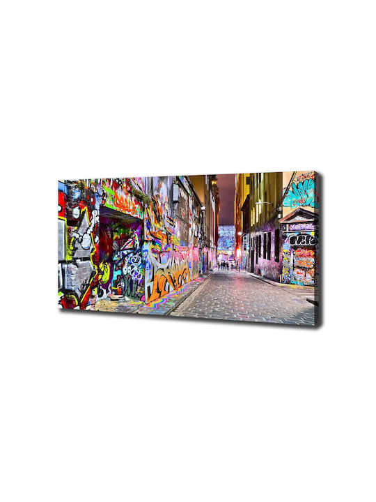 Panou De Perete Pânză De Înaltă Calitate Imprimare Graffiti Colorat 140x70 Cm