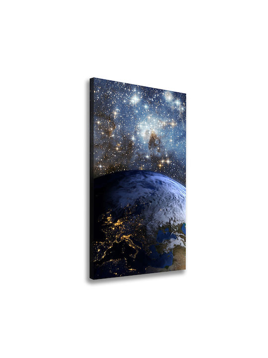 Gemälde Leinwand Fertig Keilrahmen Wandmontage Planet Erde 60x120 cm