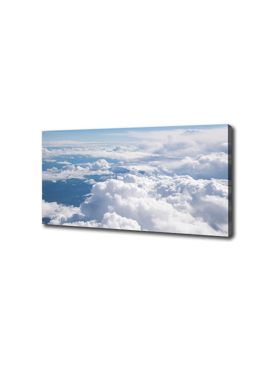 Panou De Perete Pânză Decorațiune Permanentă Vedere Avion 100x50 Cm