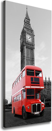Panou Pânză Birou Decorare Interioară Autobuz Londonez 50x125 Cm