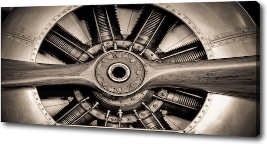 Wandbild Leinwand Dauerhafte Dekoration Flugzeugmotor 125x50 cm
