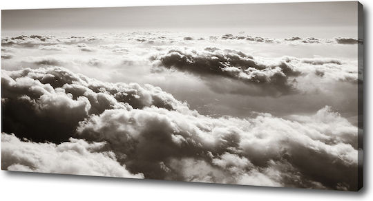 Dekorationsrahmen aus Segeltuch mit Wolkenflug eines Vogels 125x50 cm Dekorationsrahmen aus Segeltuch mit Wolkenflug eines Vogels 125x50 cm