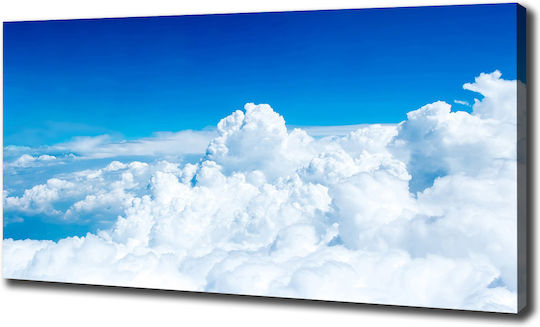 Dekorationsrahmen aus Segeltuch mit Wolkenflug eines Vogels 140x70 cm Dekorationsrahmen aus Segeltuch mit Wolkenflug eines Vogels 140x70 cm