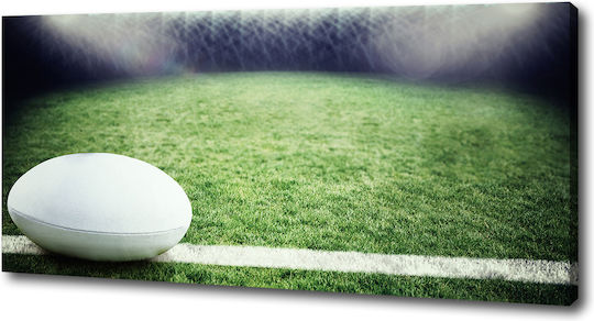 Wandbild Segeltuch Hochwertiger Druck Rugby Ball 125x50 cm Wandbild Segeltuch Hochwertiger Druck Rugby Ball 125x50 cm