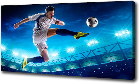 Canvas Painting Office Professional Space Footballer 100x50 Cm