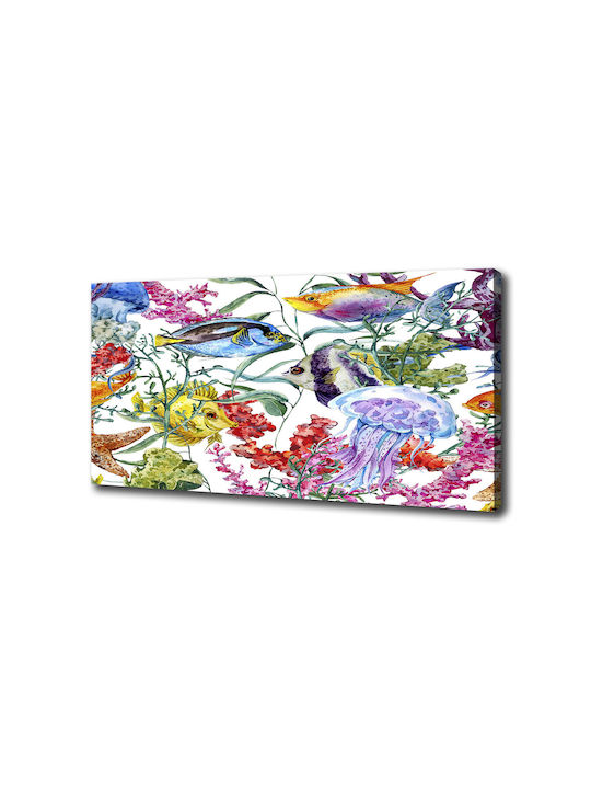 Wandbild Leinwand Fertiges Keilrahmen Korallenriff 100x50 cm