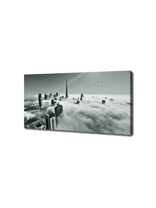 Gemälde Leinwand Wanddekoration Nebel Über Dubai 120x60 cm