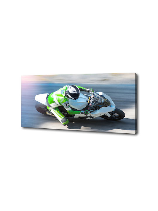 Tablou Decorativ De Perete Pânză De Înaltă Calitate Cursa De Motociclete 125x50 Cm
