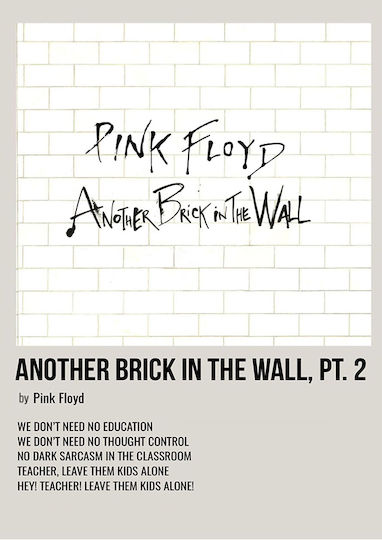 Another Brick In The Wall | Pink Floyd Ξύλινο Another Brick In The Wall | Pink Floyd Ξύλινο