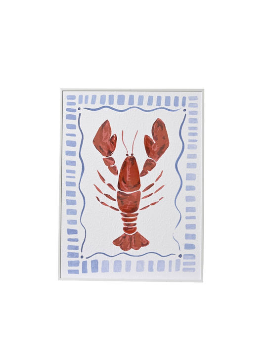 Gemälde Rahmen Design Meereslandschaft 30x1,5x40cm Blau Kaeming