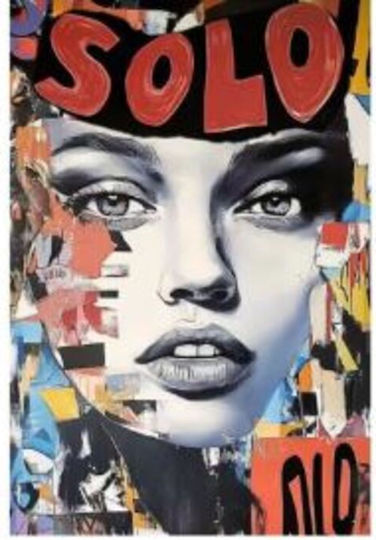 Gerahmtes Bild Muse Collage 80x120cm