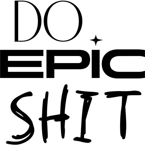 Quote Poster Do Epic Shit Pq169 30cm x 40cm Rahmen in natürlichem Holz Beige