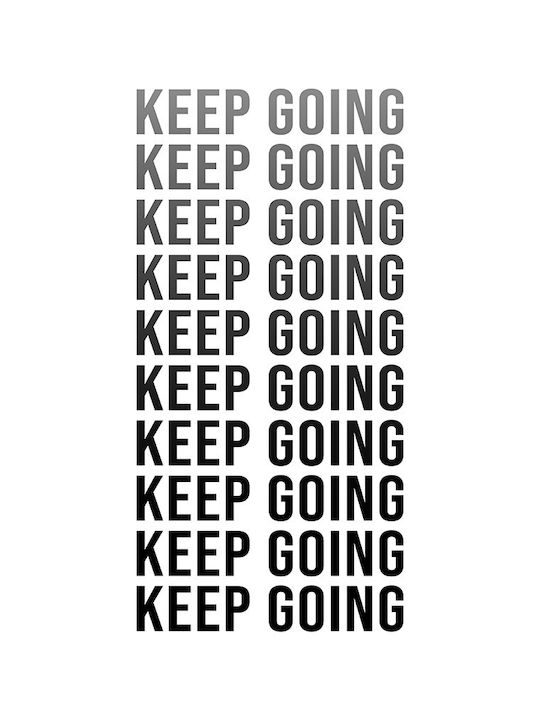 Quote Poster Keep Going Pq177 21cm X 30cm Λευκή Ξύλινη Κορνίζα