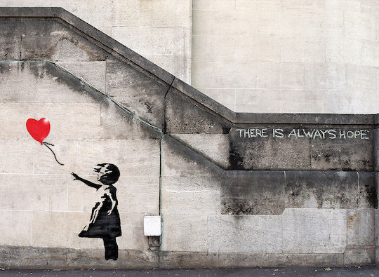 17175 Painting Copy of Banksy on Canvas 100x70cm