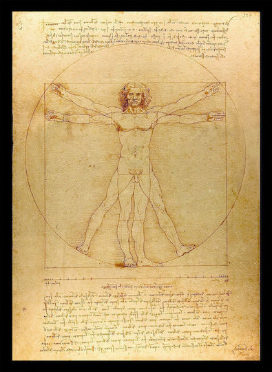 I-gallery The Vitruvian Man Αντίγραφο του Da Vinci σε Καμβά