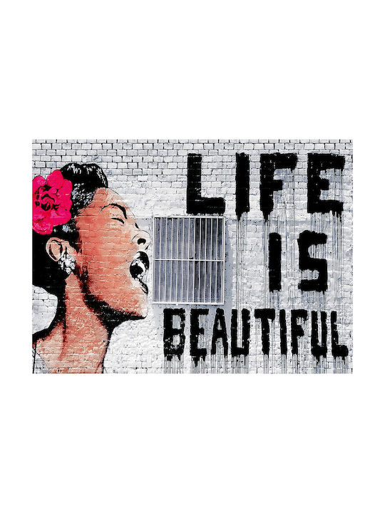 I-gallery Life Is Beautiful Painting Copy of Banksy on Canvas 60x40cm