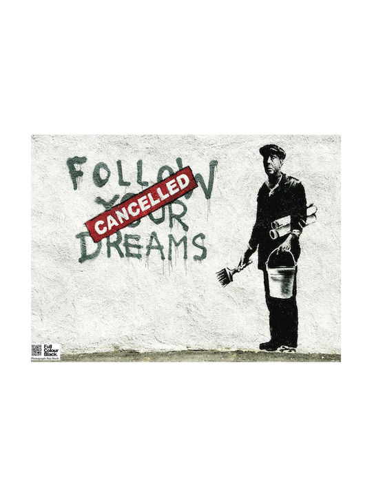 I-gallery Follow Your Dreams Πίνακας Αντίγραφο του Banksy σε Καμβά 50x35cm