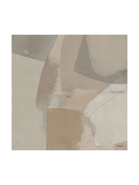 Πίνακας Ζωγραφικής Καμβά Beige Earth Space 80x80 Cm