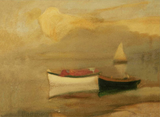 Painting Canvas Boats On The Shore Oikonomou Offer 60x40 Cm Painting Canvas Boats On The Shore Oikonomou Offer 60x40 Cm