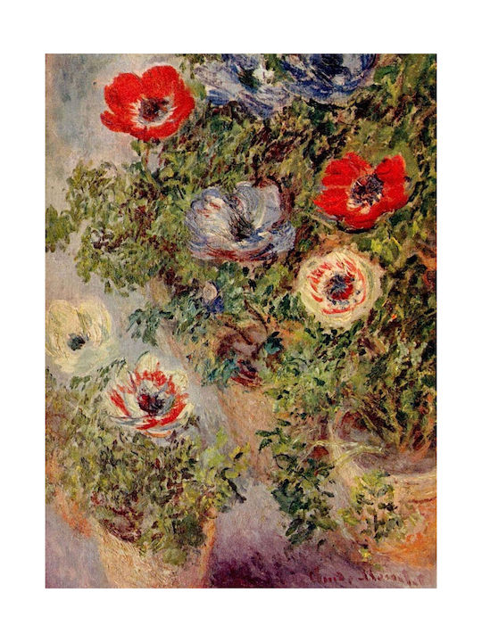 Anemonen Monet Painting Replica Canvas Offer 50x70 Cm
