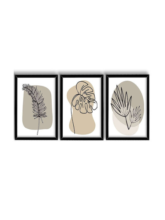 Frames Set of 3pcs 122rmf1151 38x53cm Multi Wallity Vertical MDF Wood